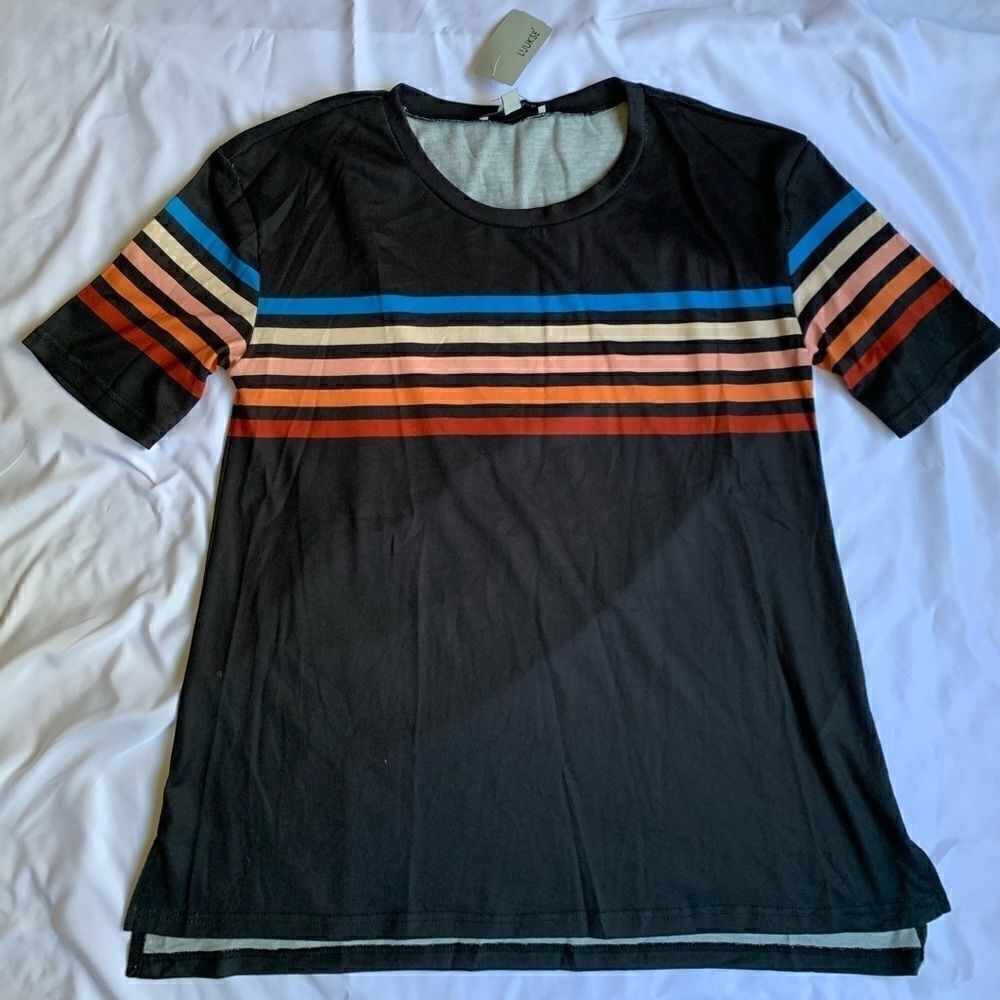 NWT Luukse multicolor stripes oversized shirt